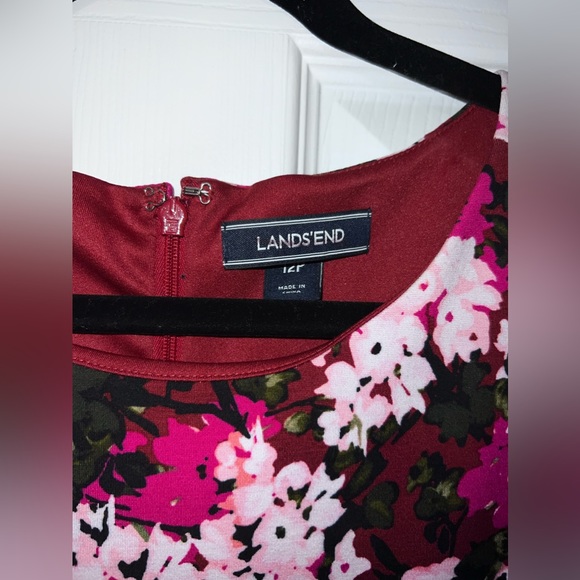 Lands' End Women's Dresses Lands' End Sleeveless Knit Sheath Dress with Pockets - Picture 3 of 4